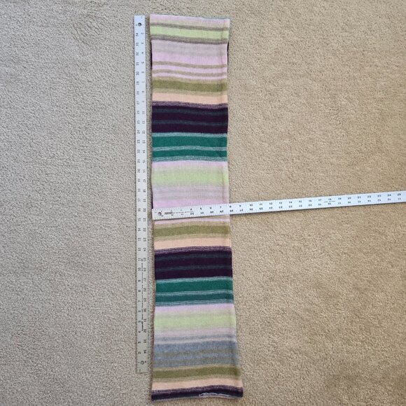 NWT Striped Cashmere Knit Scarf - Picture 9 of 13